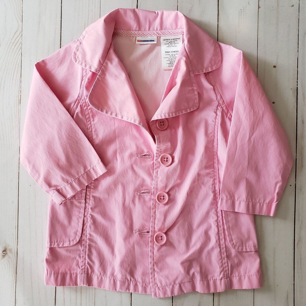 Girls pink lightweight coat or raincoat - 18 month